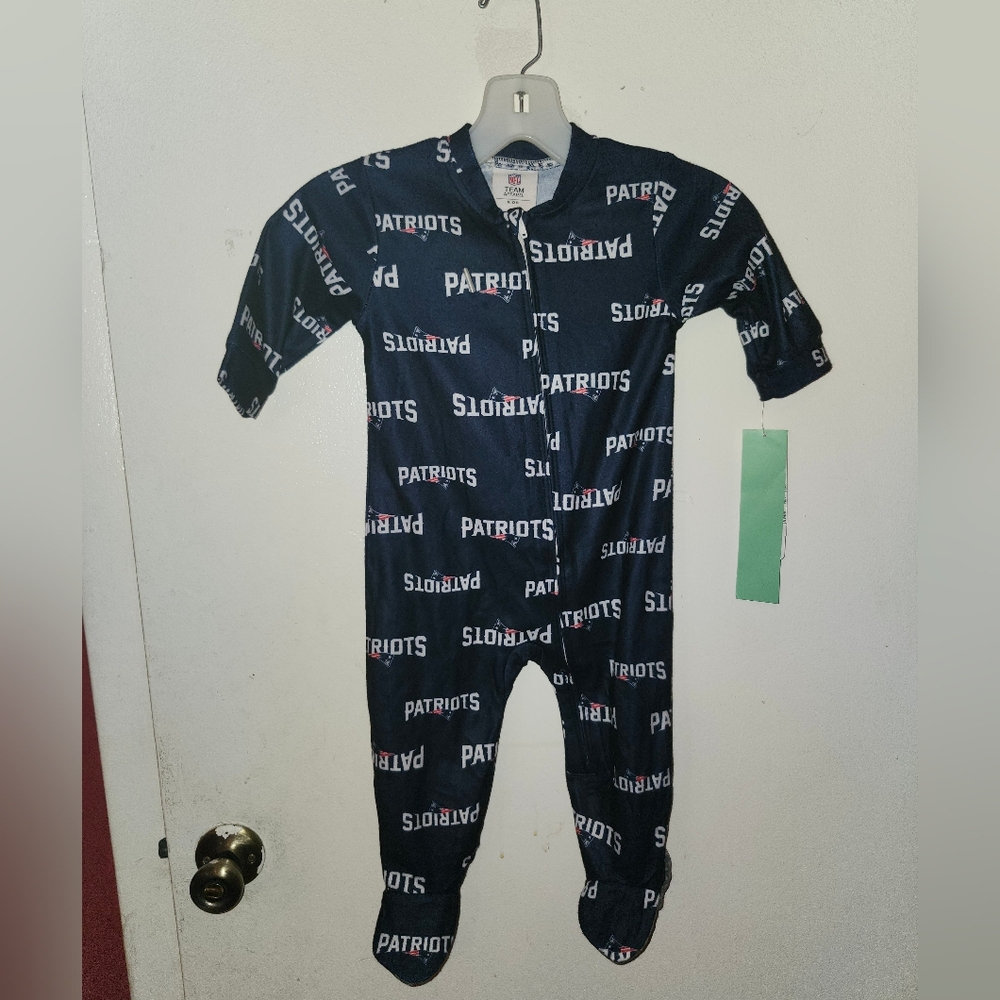 Patriots Logo Pajama Onesie